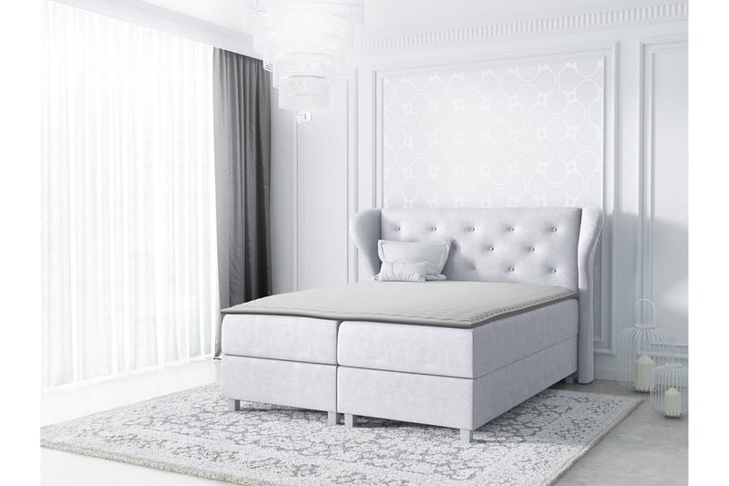 Jenkkisänky Morvold 140x200 cm - Vaaleanharmaa - Huonekalut - Sänky - Jenkkisängyt