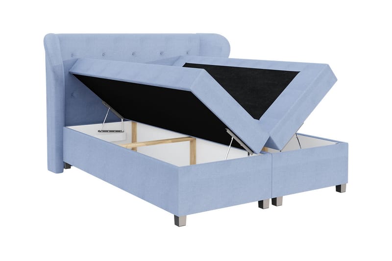 Jenkkisänky Morvold 180x200 cm - Vaaleanharmaa - Huonekalut - Sänky - Jenkkisängyt