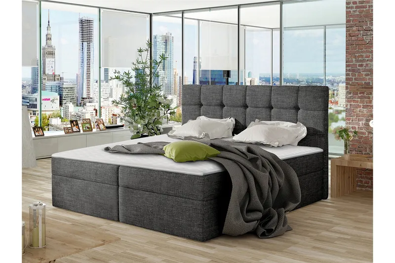 Jenkkisänky Nele 160x200 - Tummanharmaa - Huonekalut - Sänky - Jenkkisängyt