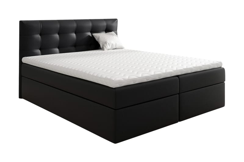 Jenkkisänky Oldereid 120x200 cm, Musta/Valkoinen