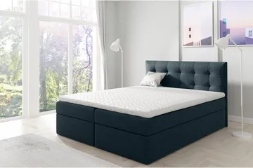 Jenkkisänky Oldereid 200x200 cm - Musta/Sininen/Harmaa/Valkoinen - Huonekalut - Sänky - Jenkkisängyt