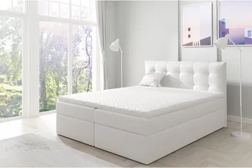 Jenkkisänky Oldereid 200x200 cm - Musta/Valkoinen - Huonekalut - Sänky - Jenkkisängyt