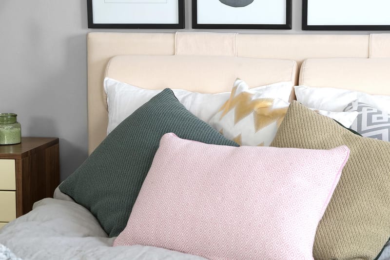 Jenkkisänky Olivia 120x200 Lateksi - Beige - Huonekalut - Sänky - Jenkkisängyt