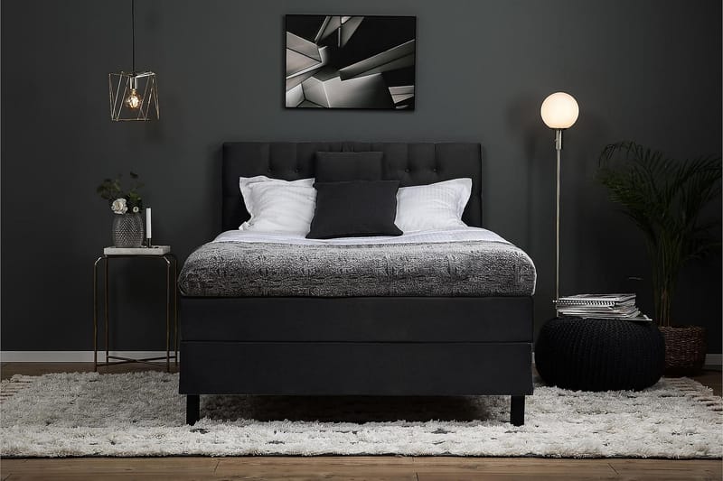 Jenkkisänky Olivia 120x200 Vaahto - Musta/Harmaa - Huonekalut - Sänky - Jenkkisängyt