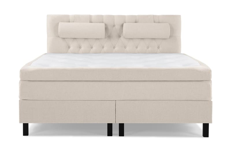 Jenkkisänky Olivia 160x200 Lateksi - Beige - Huonekalut - Sänky - Jenkkisängyt