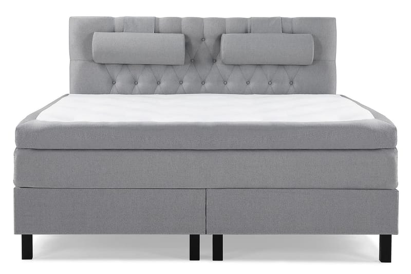 Jenkkisänky Olivia 160x200 Polyeetteri - Vaaleanharmaa - Huonekalut - Sänky - Jenkkisängyt