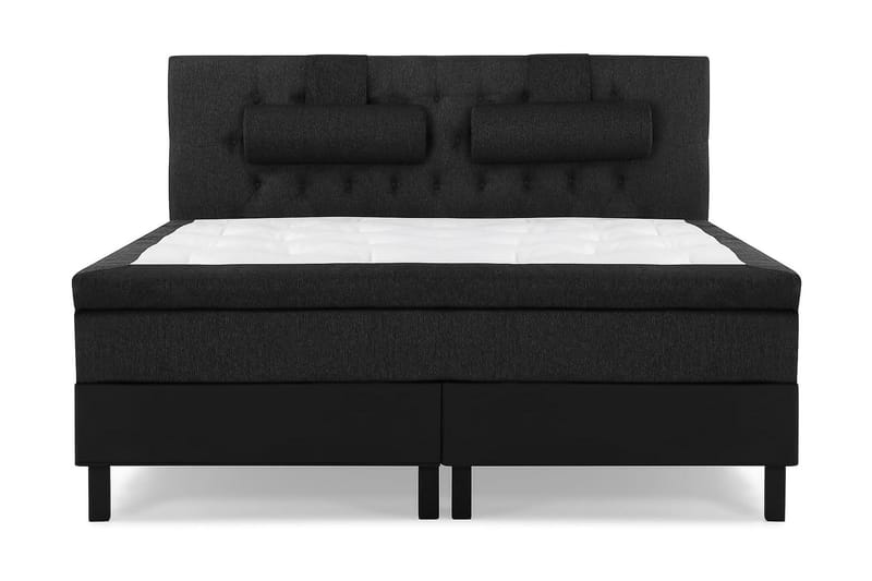 Jenkkisänky Olivia 160x200 Polyeetteri - Musta/Harmaa - Huonekalut - Sänky - Jenkkisängyt
