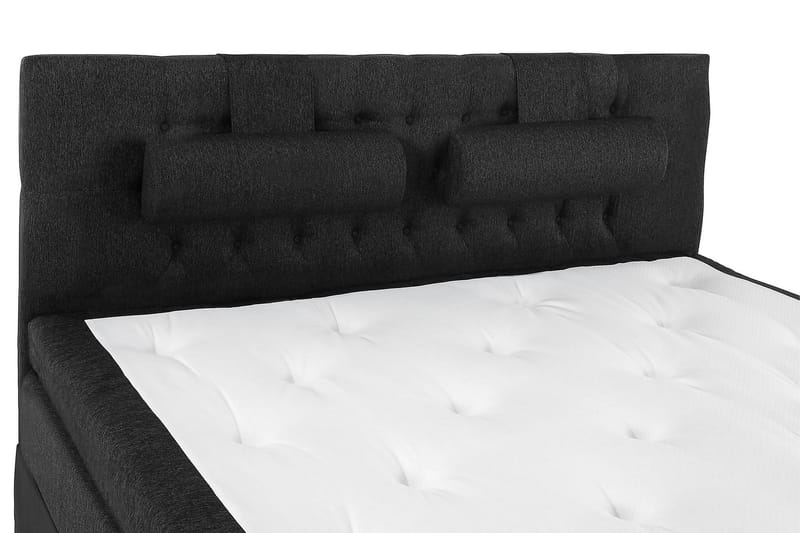 Jenkkisänky Olivia 160x200 Polyeetteri - Musta/Harmaa - Huonekalut - Sänky - Jenkkisängyt