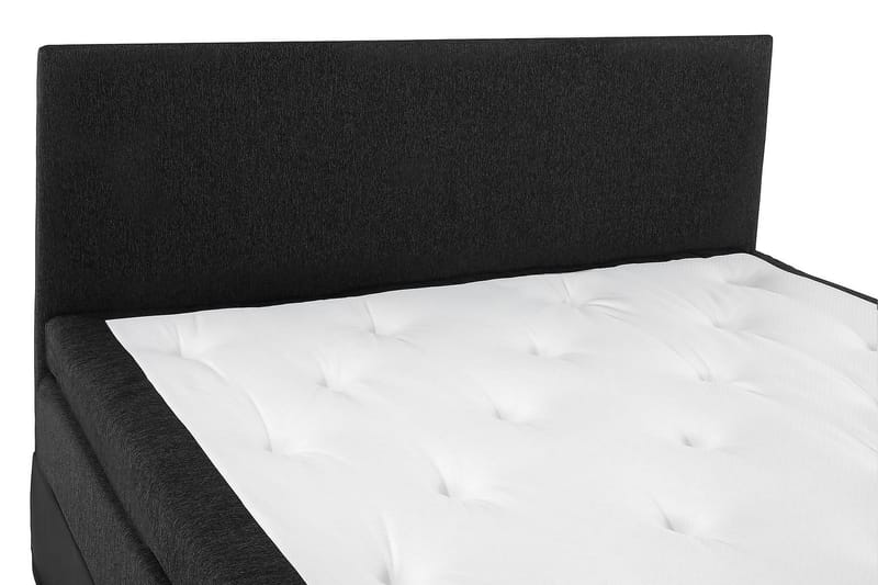 Jenkkisänky Olivia 180x200 Lateksi Keinonahka - Musta/Harmaa - Huonekalut - Sänky - Jenkkisängyt