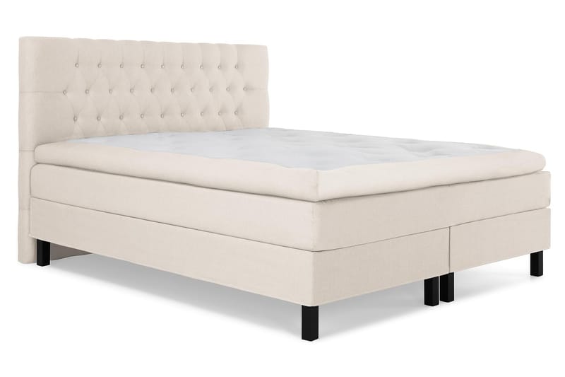 Jenkkisänky Olivia 180x200 Polyeetteri - Beige - Huonekalut - Sänky - Jenkkisängyt