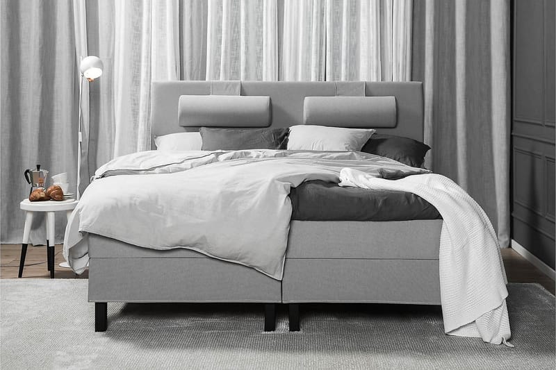 Jenkkisänky Olivia 180x200 Polyeetteri - Harmaa - Huonekalut - Sänky - Jenkkisängyt
