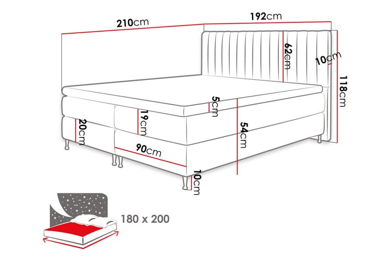 Jenkkisänky Ornate 180x210 cm - Huonekalut - Sänky - Jenkkisängyt