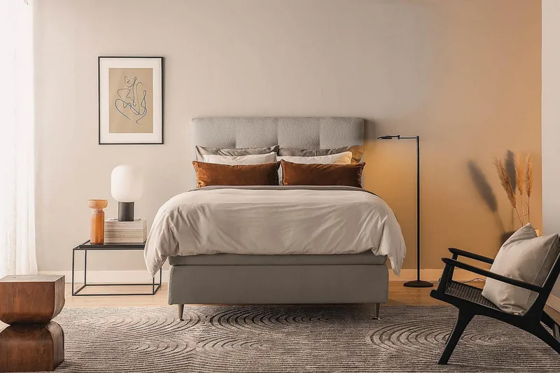 Jenkkisänky Oslo Lyx 120x200 cm Buklee - Harmaa - Huonekalut - Sänky - Parisänky