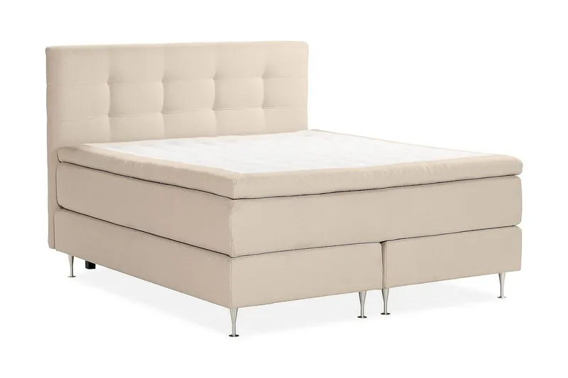 Jenkkisänky Oslo Lyx 160x200 cm Buklee - Beige - Huonekalut - Sänky - Jenkkisängyt