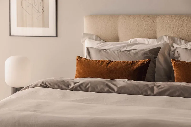 Jenkkisänky Oslo Lyx 160x200 cm Buklee - Beige - Huonekalut - Sänky - Jenkkisängyt