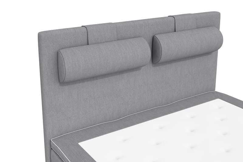 Jenkkisänky Roma Lyx 120x200 - Vaaleanharmaa/Tammijalat - Huonekalut - Sänky - Jenkkisängyt
