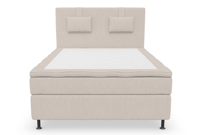 Jenkkisänky Roma Lyx 140x200 - Beige/Hopea jalat - Huonekalut - Sänky - Jenkkisängyt