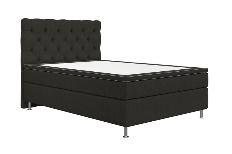Jenkkisänky Roma Lyx 140x200 - Musta/Hopea jalat - Huonekalut - Sänky - Jenkkisängyt