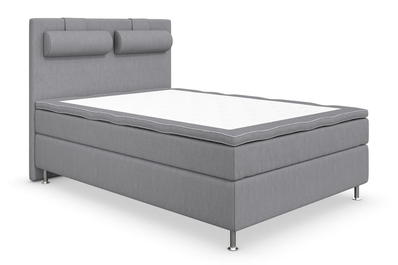 Jenkkisänky Roma Lyx 140x200 - Vaaleanharmaa/Hopea jalat - Huonekalut - Sänky - Jenkkisängyt