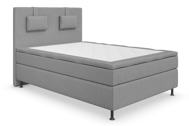 Jenkkisänky Roma Lyx 140x200 - Vaaleanharmaa/Hopea jalat - Huonekalut - Sänky - Jenkkisängyt
