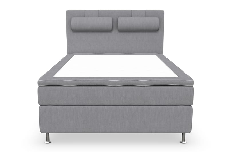 Jenkkisänky Roma Lyx 140x200 - Vaaleanharmaa/Hopea jalat - Huonekalut - Sänky - Jenkkisängyt