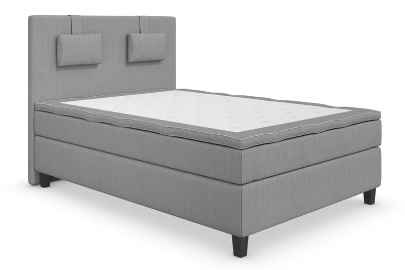 Jenkkisänky Roma Lyx 140x200 - Vaaleanharmaa/Mustat jalat - Huonekalut - Sänky - Jenkkisängyt