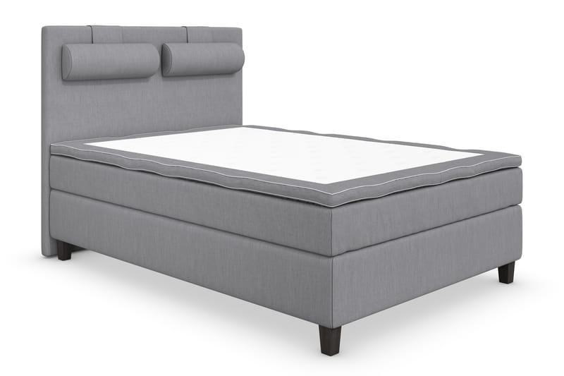 Jenkkisänky Roma Lyx 140x200 - Vaaleanharmaa/Mustat jalat - Huonekalut - Sänky - Jenkkisängyt