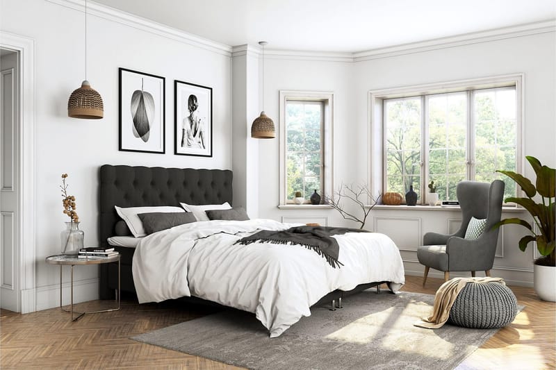 Jenkkisänky Roma Lyx 160x200 - Musta - Huonekalut - Sänky - Jenkkisängyt