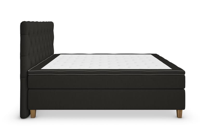 Jenkkisänky Roma Lyx 160x200 - Musta/Tammijalat - Huonekalut - Sänky - Jenkkisängyt