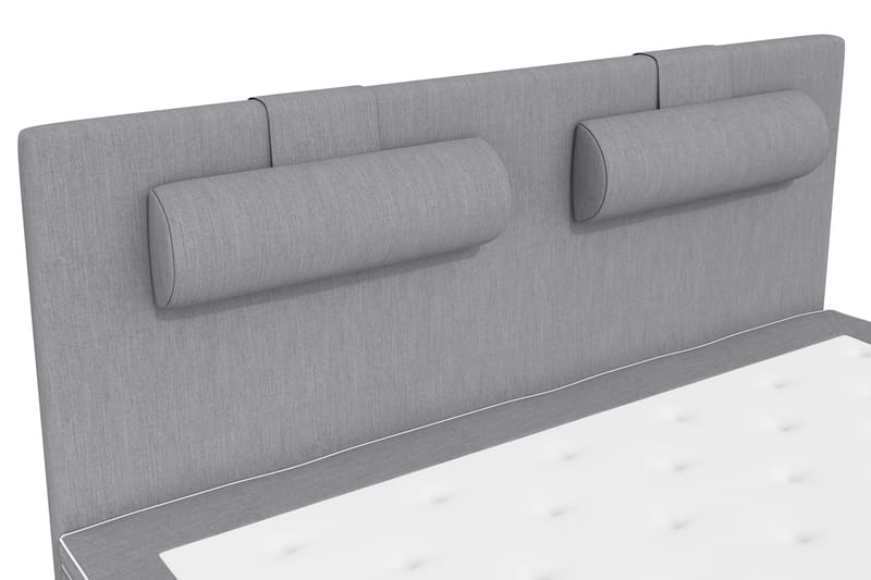 Jenkkisänky Roma Lyx 160x200 - Vaaleanharmaa/Hopea jalat - Huonekalut - Sänky - Jenkkisängyt