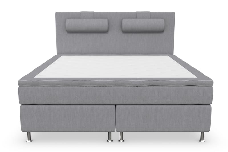 Jenkkisänky Roma Lyx 160x200 - Vaaleanharmaa/Hopea jalat - Huonekalut - Sänky - Jenkkisängyt
