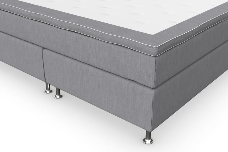 Jenkkisänky Roma Lyx 160x200 - Vaaleanharmaa/Hopea jalat - Huonekalut - Sänky - Jenkkisängyt