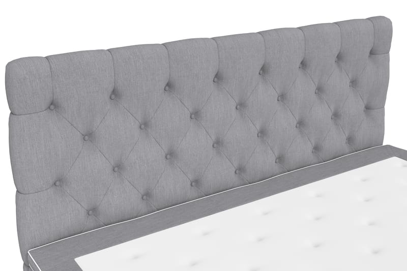 Jenkkisänky Roma Lyx 160x200 - Vaaleanharmaa/Tammijalat - Huonekalut - Sänky - Jenkkisängyt