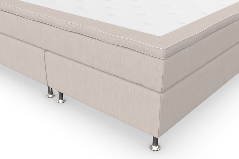 Jenkkisänky Roma Lyx 180x200 - Beige/Hopea jalat - Huonekalut - Sänky - Jenkkisängyt