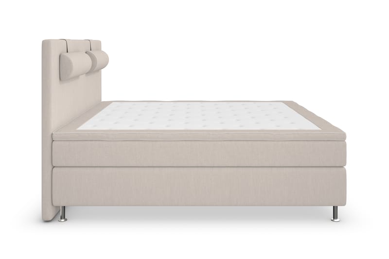 Jenkkisänky Roma Lyx 180x200 - Beige/Hopea jalat - Huonekalut - Sänky - Jenkkisängyt
