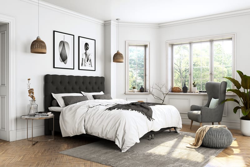 Jenkkisänky Roma Lyx 180x200 - Musta - Huonekalut - Sänky - Jenkkisängyt