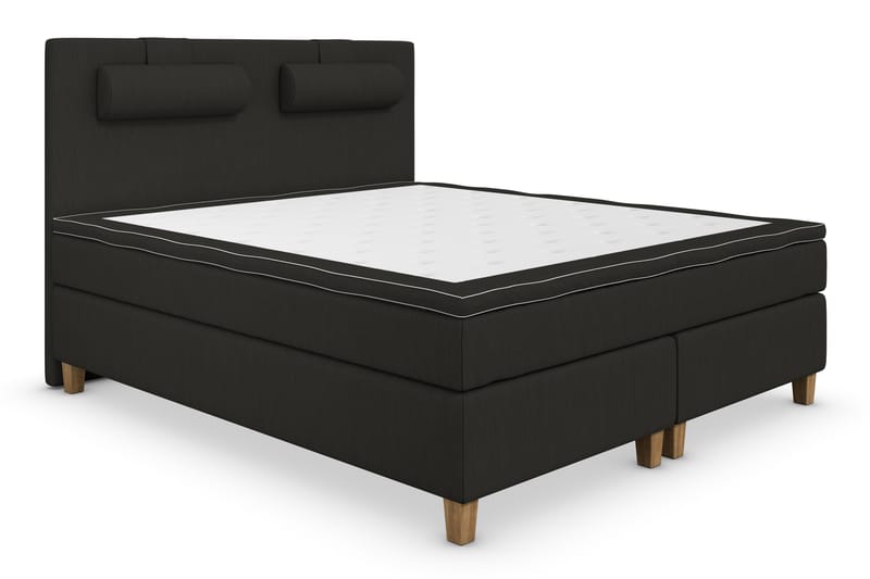 Jenkkisänky Roma Lyx 180x200 - Musta/Tammijalat - Huonekalut - Sänky - Jenkkisängyt