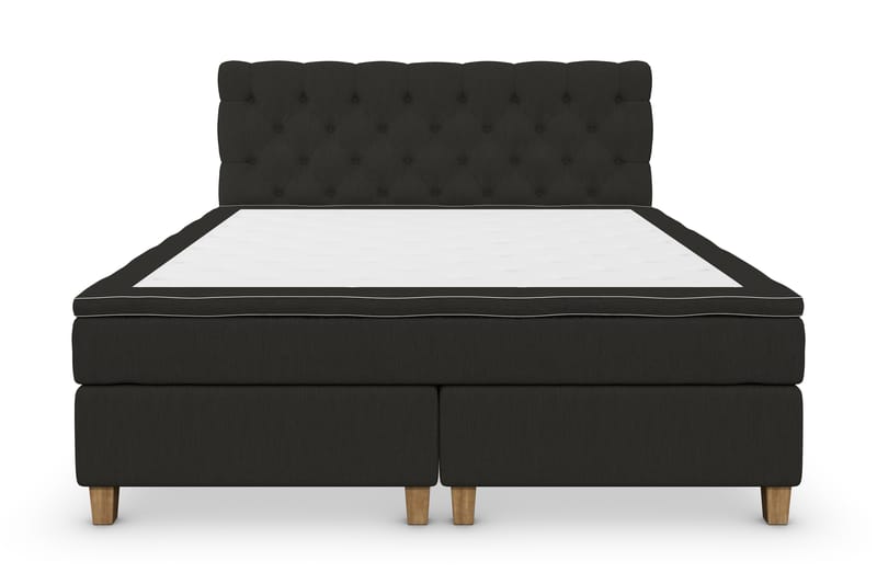 Jenkkisänky Roma Lyx 180x200 - Musta/Tammijalat - Huonekalut - Sänky - Jenkkisängyt