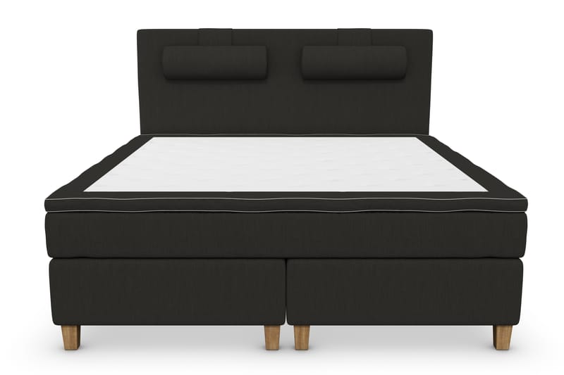 Jenkkisänky Roma Lyx 180x200 - Musta/Tammijalat - Huonekalut - Sänky - Jenkkisängyt