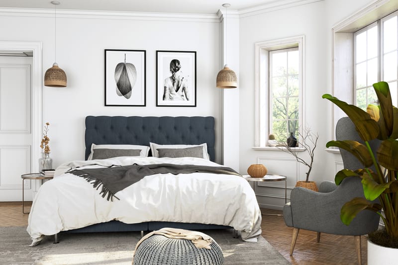 Jenkkisänky Roma Lyx 180x200 - Tummansininen - Huonekalut - Sänky - Jenkkisängyt