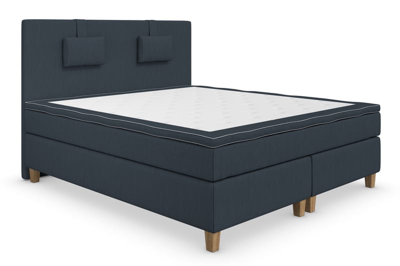 Jenkkisänky Roma Lyx 180x200 - Tummansininen/Tammijalat - Huonekalut - Sänky - Jenkkisängyt