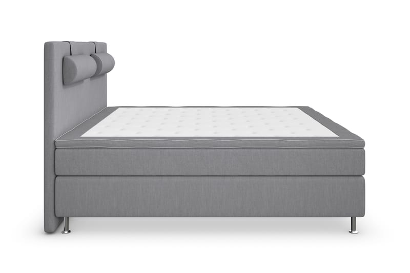 Jenkkisänky Roma Lyx 180x200 - Vaaleanharmaa/Hopea jalat - Huonekalut - Sänky - Jenkkisängyt