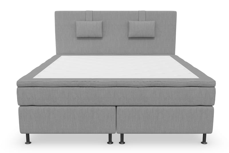 Jenkkisänky Roma Lyx 180x200 - Vaaleanharmaa/Hopea jalat - Huonekalut - Sänky - Jenkkisängyt