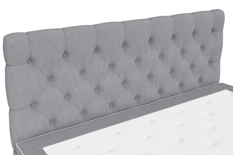 Jenkkisänky Roma Lyx 180x200 - Vaaleanharmaa/Hopea jalat - Huonekalut - Sänky - Jenkkisängyt