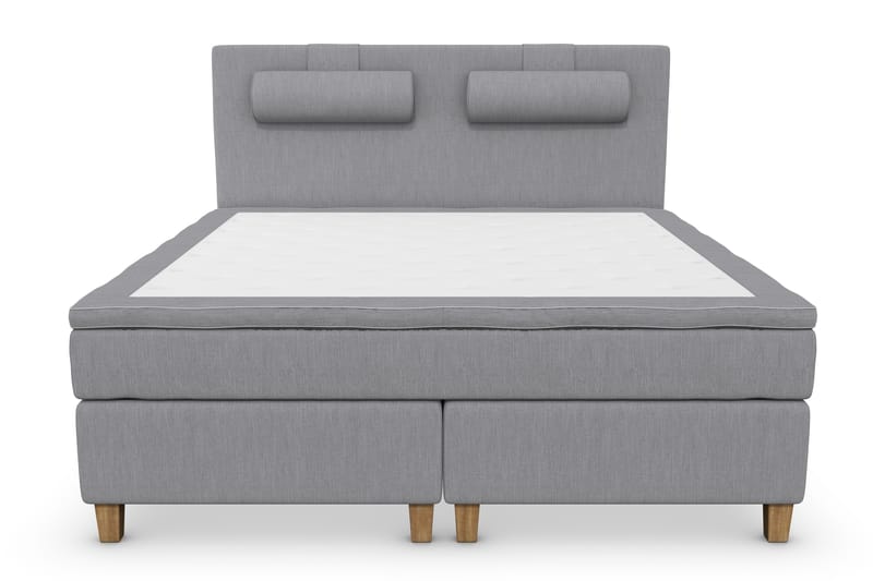 Jenkkisänky Roma Lyx 180x200 - Vaaleanharmaa/Tammijalat - Huonekalut - Sänky - Jenkkisängyt
