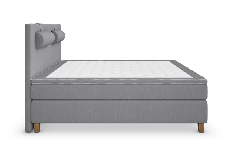 Jenkkisänky Roma Lyx 180x200 - Vaaleanharmaa/Tammijalat - Huonekalut - Sänky - Jenkkisängyt