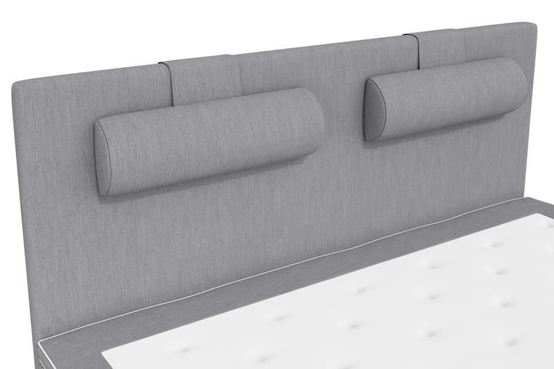 Jenkkisänky Roma Lyx 180x200 - Vaaleanharmaa/Tammijalat - Huonekalut - Sänky - Jenkkisängyt