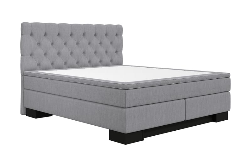 Jenkkisänky Romance Lyx 160x200 - Vaaleanharmaa - Huonekalut - Sänky - Jenkkisängyt