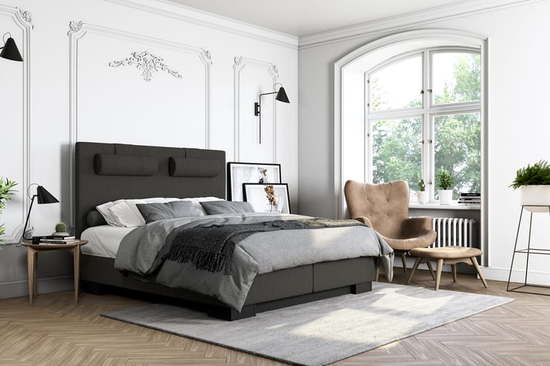 Jenkkisänky Romance Lyx 210x210 - Musta - Huonekalut - Sänky - Jenkkisängyt