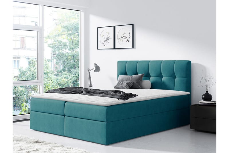 Jenkkisänky Sandom 200x200 cm - Vihreä - Huonekalut - Sänky - Jenkkisängyt